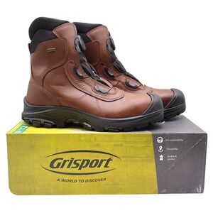 Grisport BOA Constructor Safety Boots Men 11 Brown Leather Waterproof 74693CD11K